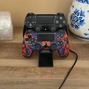 PS4 controllers and charging stand